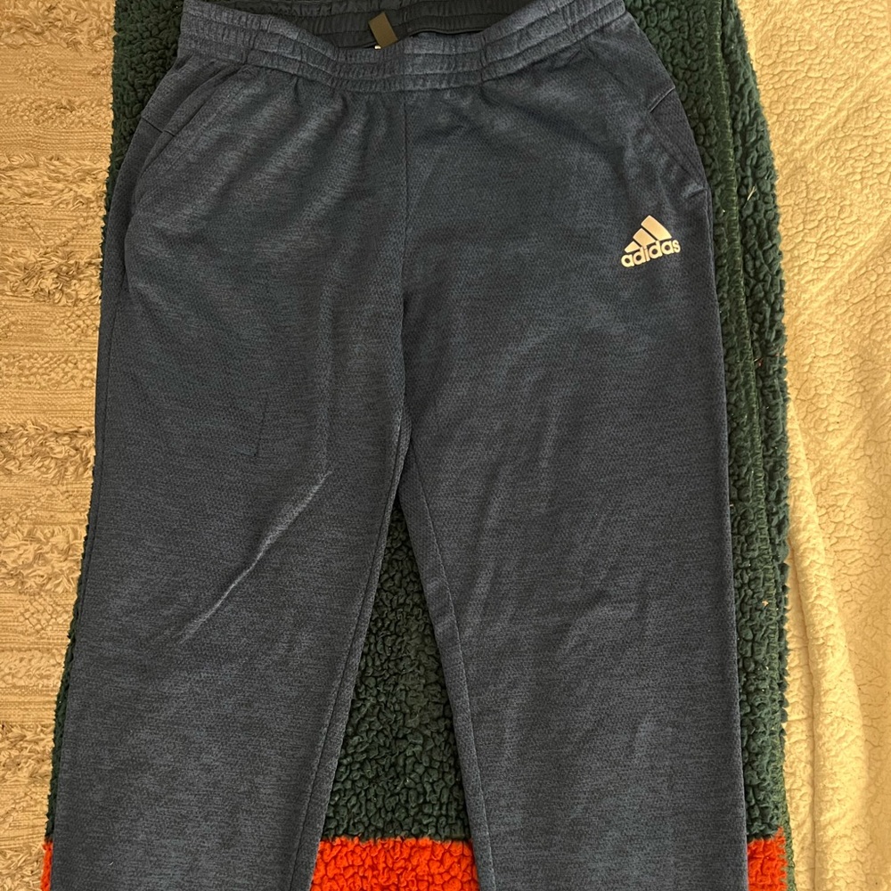 Adidas Team Issue Joggers- Womens Large. Heathered Navy. Inseam 30”.